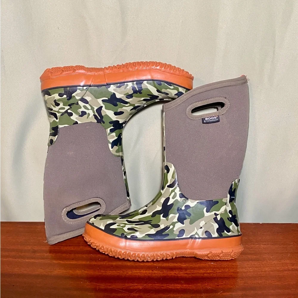 Bogs Camo Classic 71397-352 Insulated Waterproof Rain/Snow/Winter Boots Youth 6